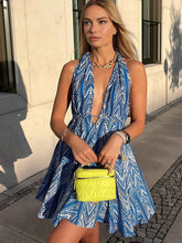 Vintage Neckholder rückenfreies kurzes Kleid